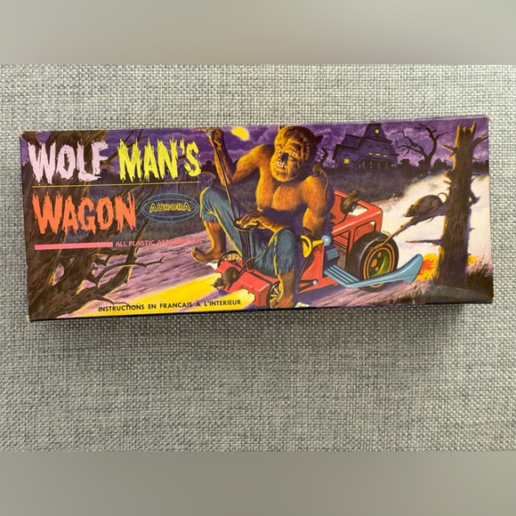 VINTAGE WOLFMAN’S WAGON INCOMPLETE MODEL 1964 AURORA PLASTICS MISSING PARTS - Picture 1 of 16